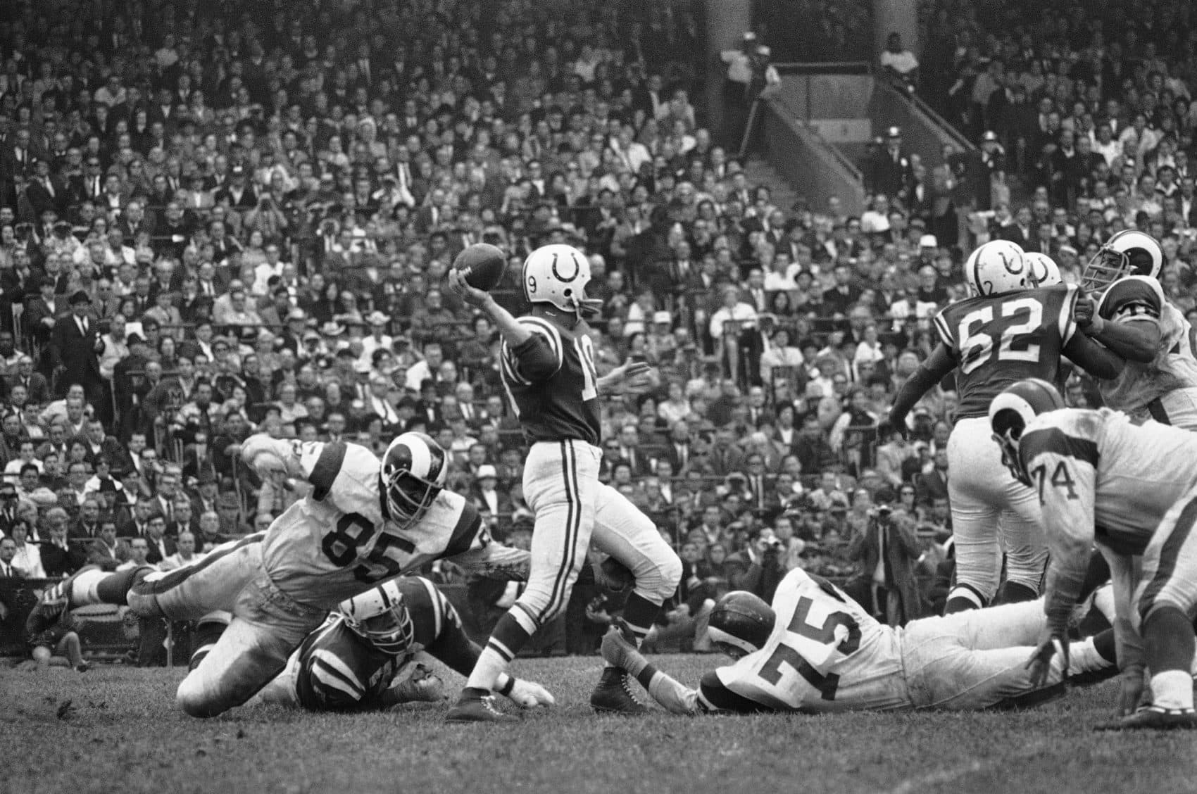 Johnny Unitas was inducted into the NFL Hall of Fame in 1979. (AP Photo)