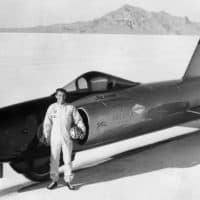 Craig Breedlove with Spirit of America at Bonneville, 1964. (Courtesy Craig Breedlove)