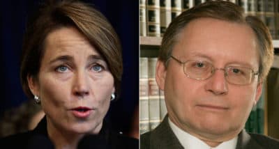 Candidates for state attorney general in 2018: Democratic incumbent Maura Healey and Republican challenger Jay McMahon (AP, SHNS)