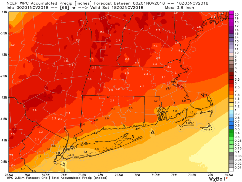Plenty of rain is expected between later today and Saturday morning. (Courtesy Weather Bell)