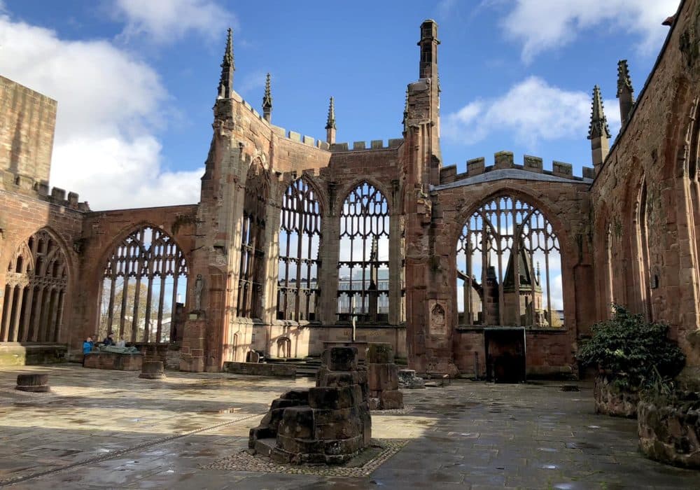 The interior of the Coventry Cathedral today. (Jeremy Hobson/Here & Now)