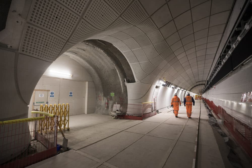 A platform-level view of the Whitechapel Crossrail station. (Courtesy of Crossrail)