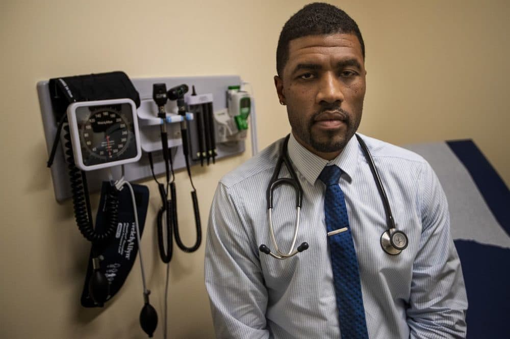 Dr. Sherar Andalcio (Jesse Costa/WBUR)