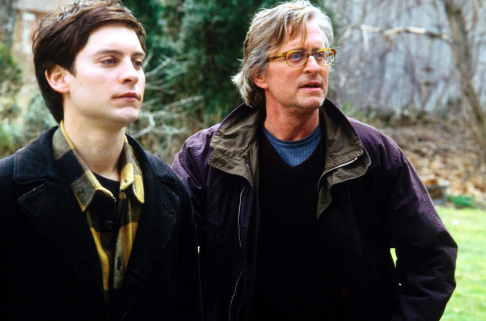 Tobey Maguire (as James Leer) and Michael Douglas (as Grady Tripp) in "Wonder Boys." (Courtesy Paramount Pictures)