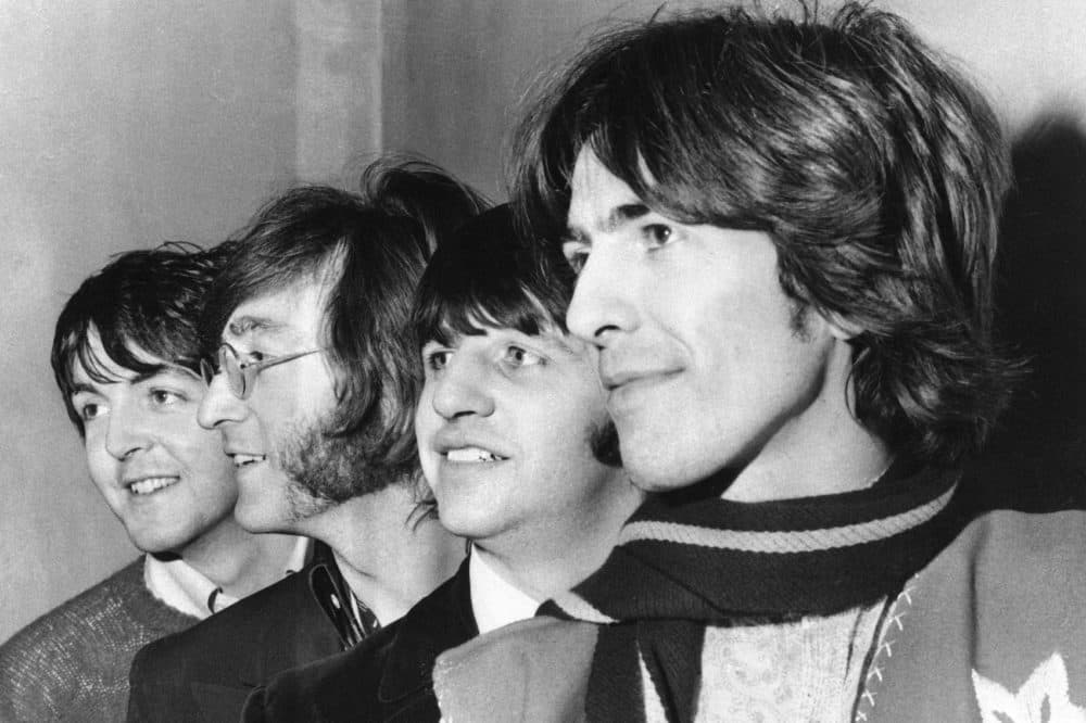 The Beatles, from left, Paul McCartney, John Lennon, Ringo Starr and George Harrison, on Feb. 28, 1968. (AP Photo, File)