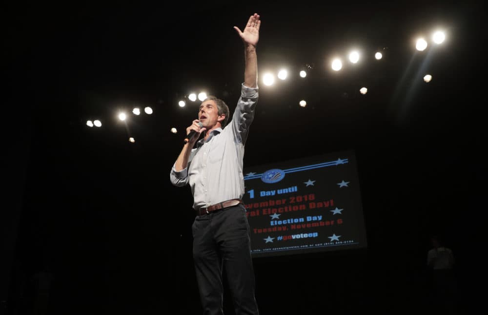 U.S. Rep. Beto O'Rourke, D-El Paso, the 2018 Democratic candidate for U.S. Senate in Texas, speaks during a campaign rally, Monday, Nov. 5, 2018, in El Paso, Texas. (Eric Gay/AP)