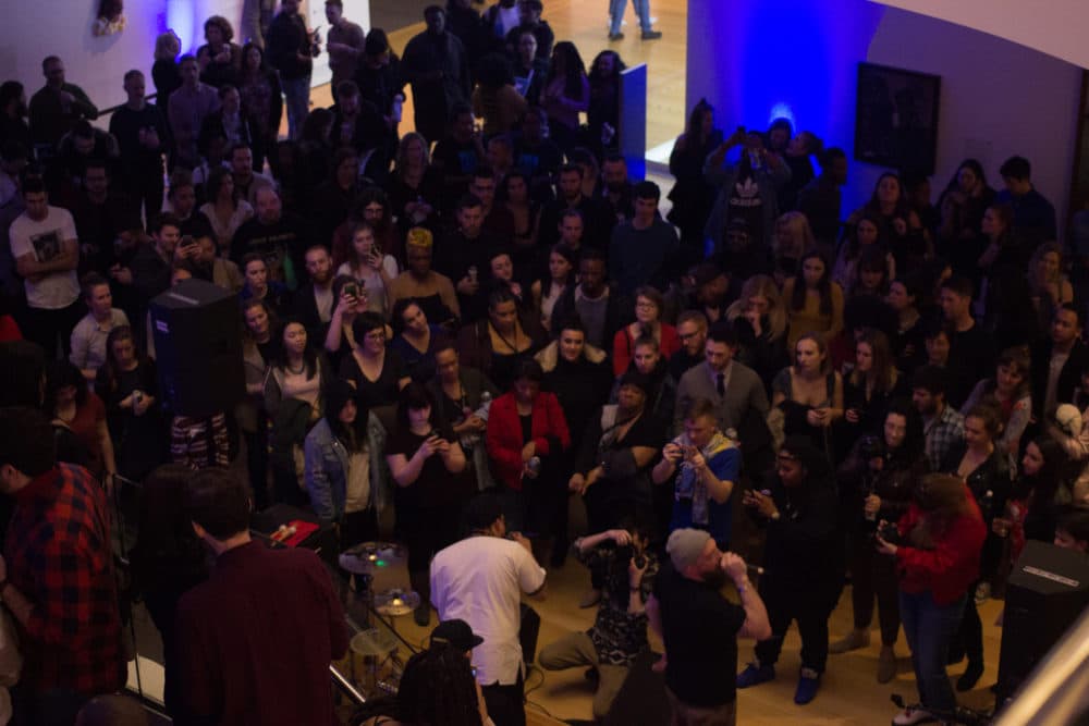 A HipStory curated stage at the Museum of Fine Arts Late Nite event. (Courtesy Cliff Notez)