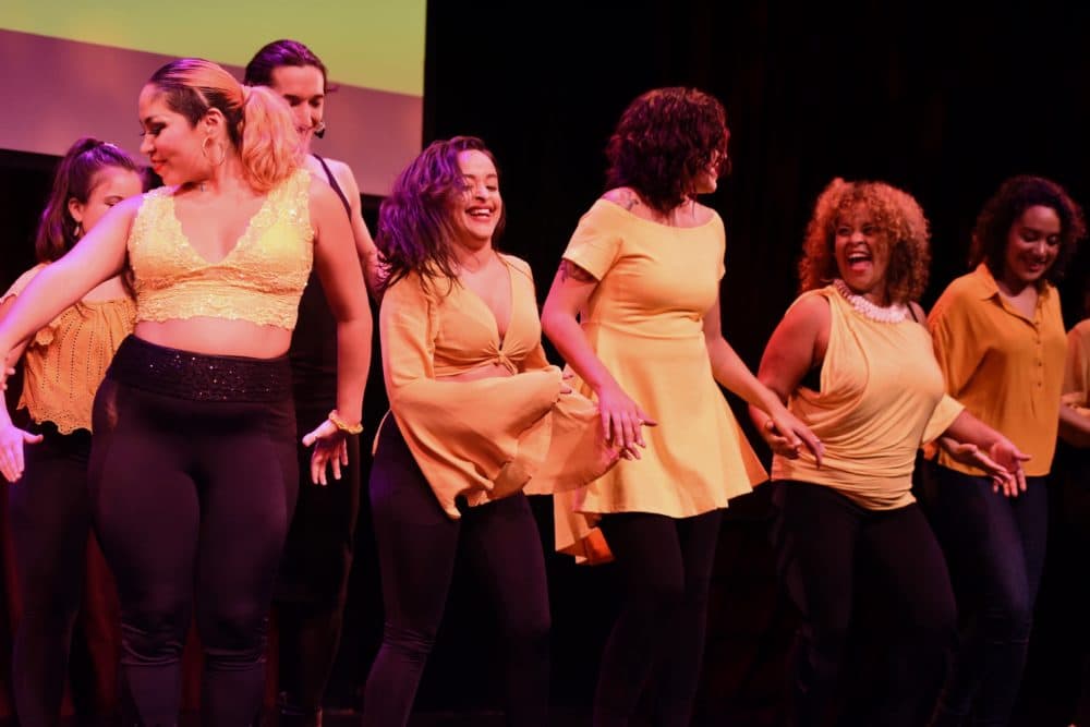 Yo Soy Lola members perform "Colores" at OBERON in Cambridge. (Courtesy Vania Jasmin Arroyo)