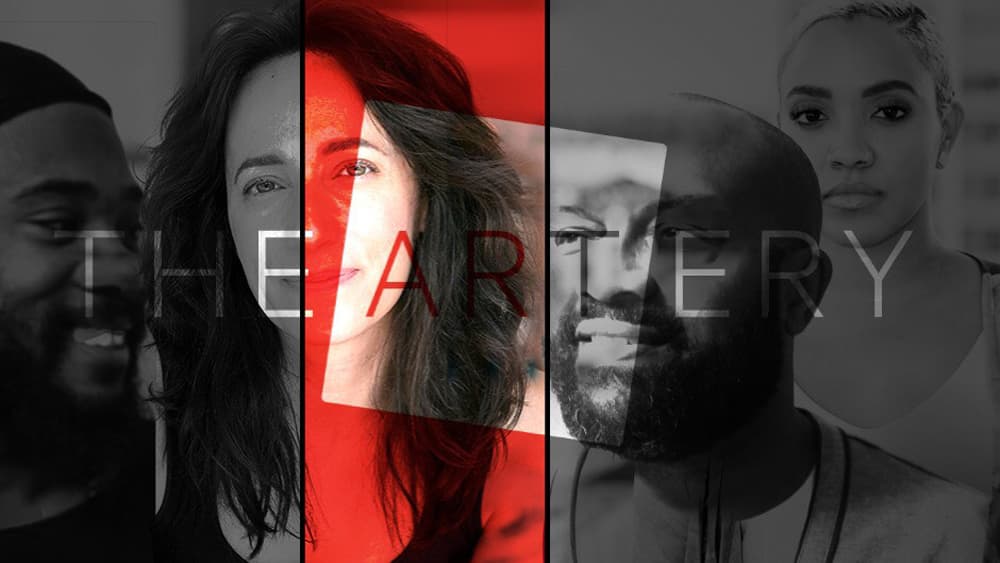 Stephen Hamilton, Danzy Senna, Jabari Asim and Shauna Barbosa (Art by Eduardo Cepeda for WBUR)