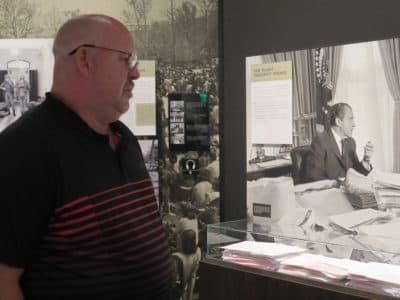 Greg Cumming, resident historian at the Richard Nixon Presidential Library and Museum, says there is much more to Nixon than Watergate. (Samantha Raphelson/Here & Now)