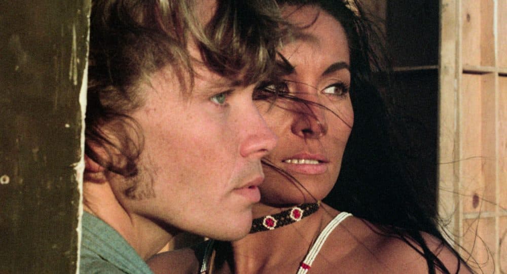Robert Random and Oja Kodar in Orson Welles' "The Other Side of the Wind." (Courtesy Netflix)