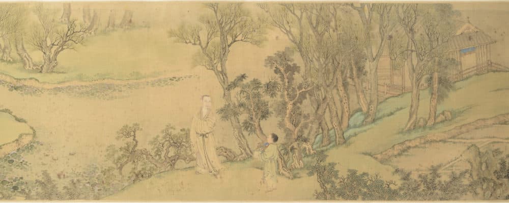 Wang Hui and Jiao Bingzhen's "Portrait of An Qi in His Garden." (Courtesy Museum of Fine Arts, Boston)