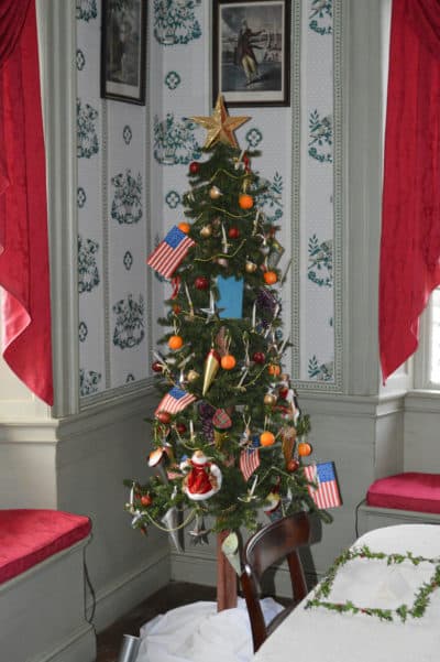 A Christmas tree on display in Old Sturbridge Village. (Courtesy)