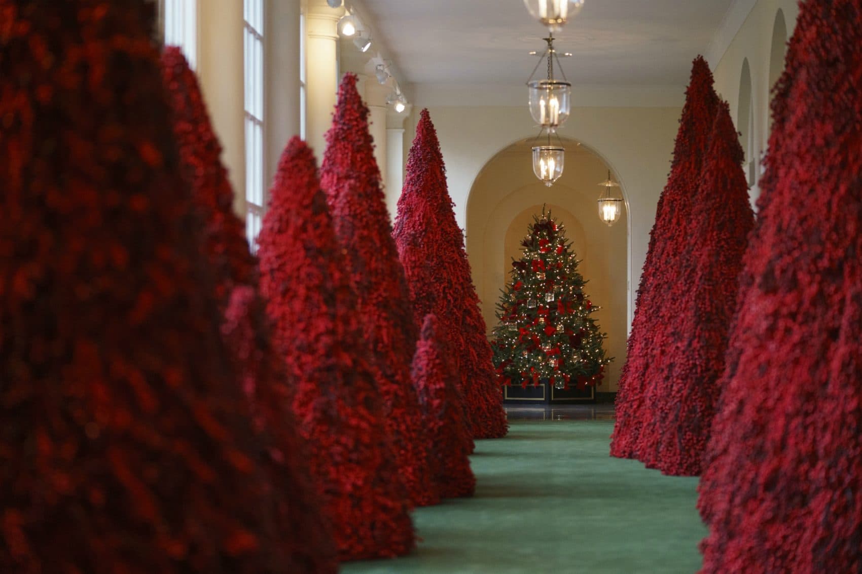 East Colonnade White House Christmas 2022 Make America Garish Again: Holiday Decorating Tips For The White House |  Cognoscenti