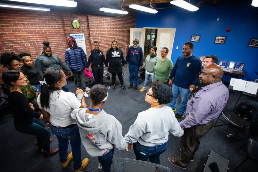"Code Listen" members rehearse at the Center for Teen Empowerment. (Courtesy Celebrity Series)
