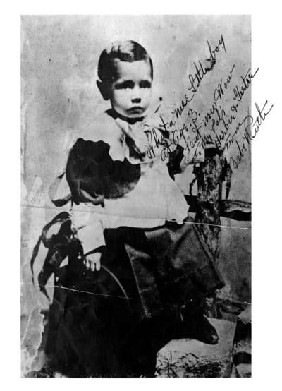 Babe Ruth at age 3. Ruth inscribed this photo for friends, saying "What a nice Little Boy. at Age. 3. But now Wow". (Courtesy Harper Collins)