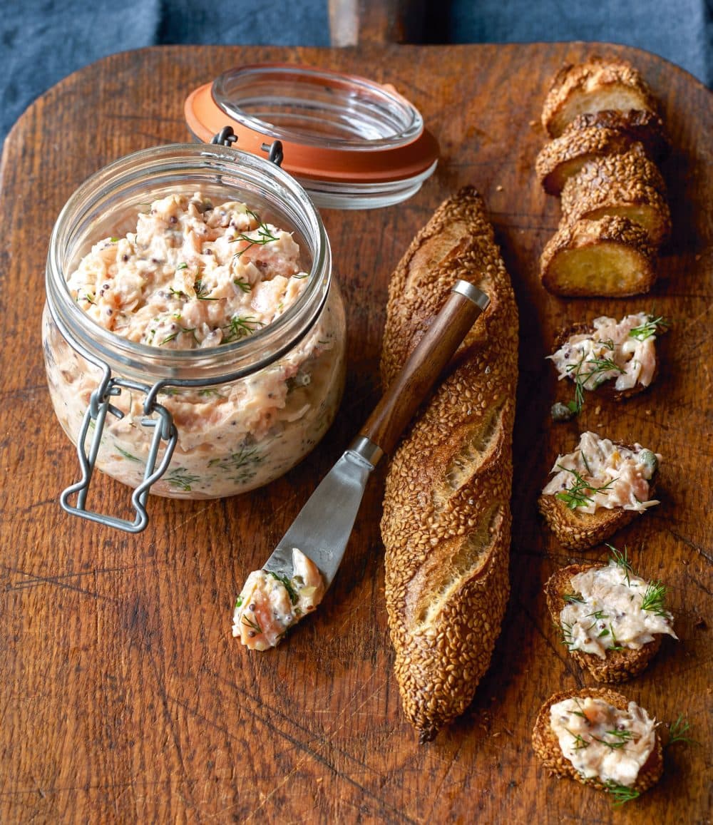 "Honey-Mustard Salmon Rillettes" (Excerpted from Everyday Dorie © 2018 by Dorie Greenspan. Photography © 2018 by Ellen Silverman. Reproduced by permission of Rux Martin Books/Houghton Mifflin Harcourt. All rights reserved.)