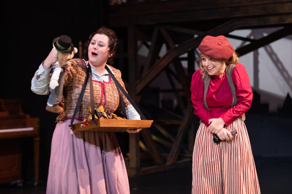 Bridgette Hayes and Antonia Turilli in Greater Boston Stage Company's "Tiny Tim's Christmas Carol" (Courtesy Greater Boston Stage Company)
