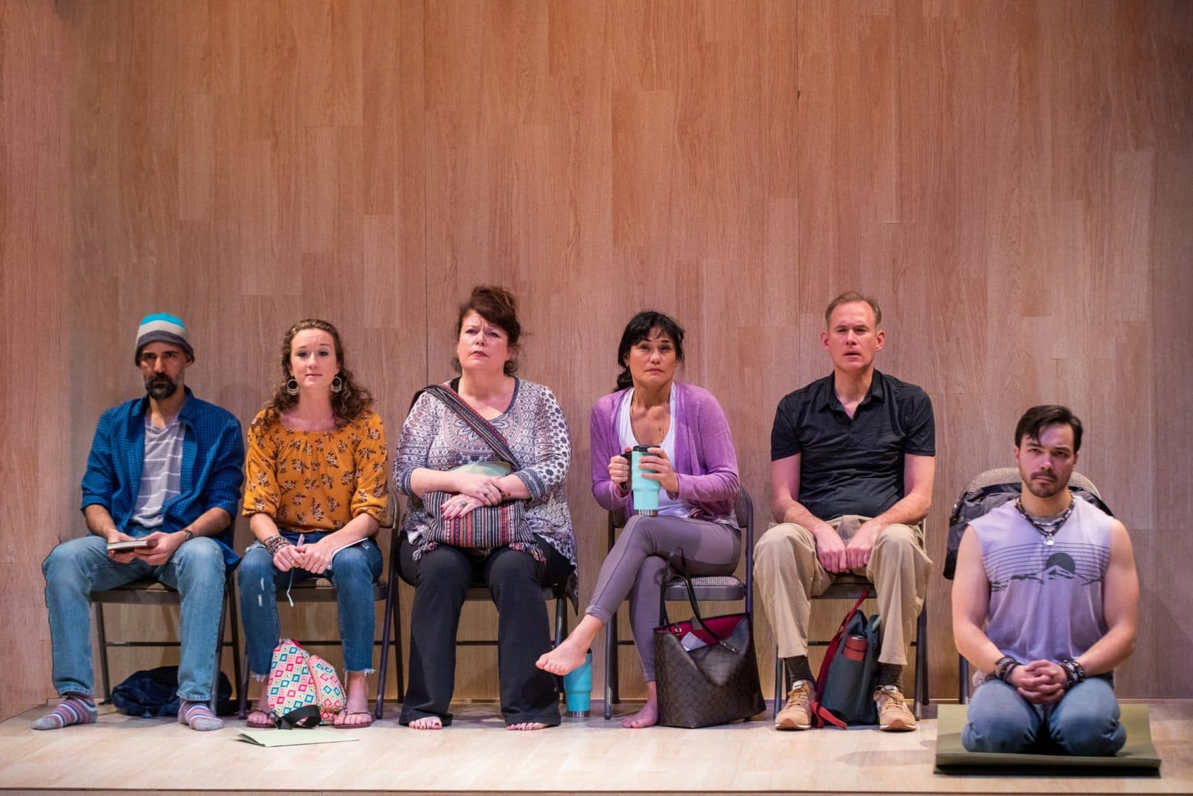 The cast of SpeakEasy's "Small Mouth Sounds." (Courtesy Nile Scott Studios)