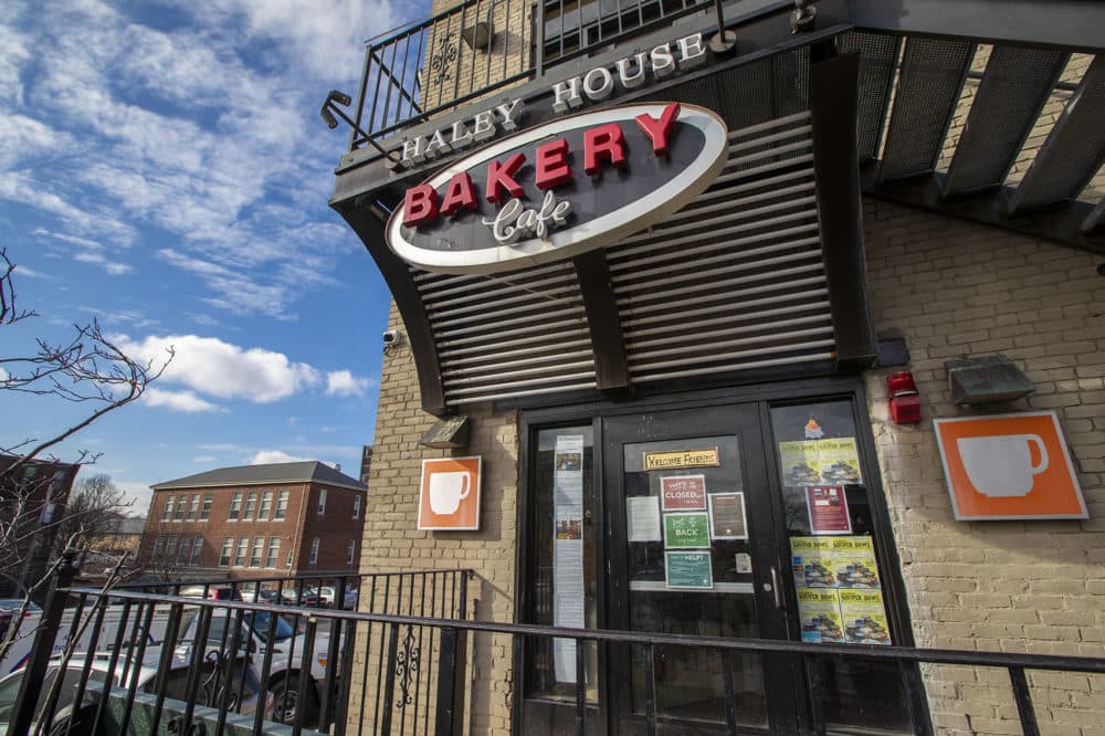 The Haley House in Dudley Square in Roxbury temporarily closed on January 13, 2019. (Jesse Costa/WBUR)