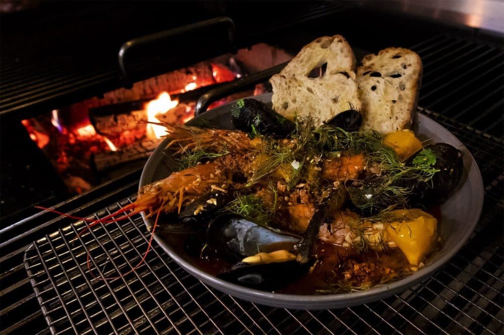Trillium's "Grilled Fish." (Jesse Costa/WBUR)