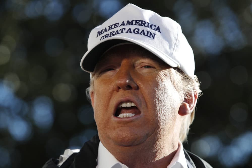 President Donald Trump speaks to the media as he leaves the White House, Thursday Jan. 10, 2019, in Washington, en route for a trip to the border in Texas as the government shutdown continues. (Jacquelyn Martin/AP)