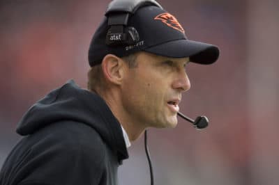 Former Oregon State head coach Mike Riley. (Troy Wayrynen/AP)