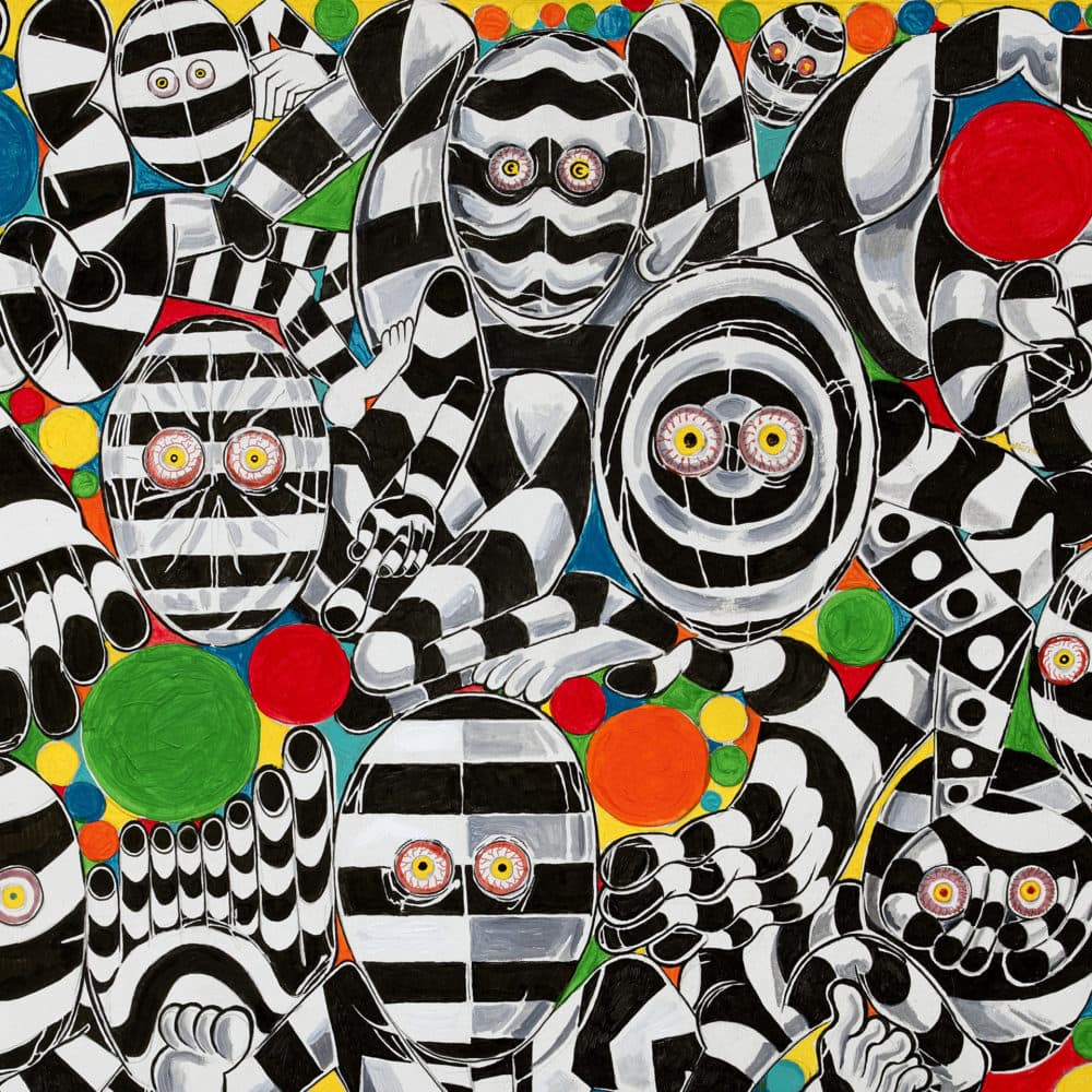 Trenton Doyle Hancock's "Becoming the Toymaker, Phase 14 of 41." (Courtesy MASS MoCA)