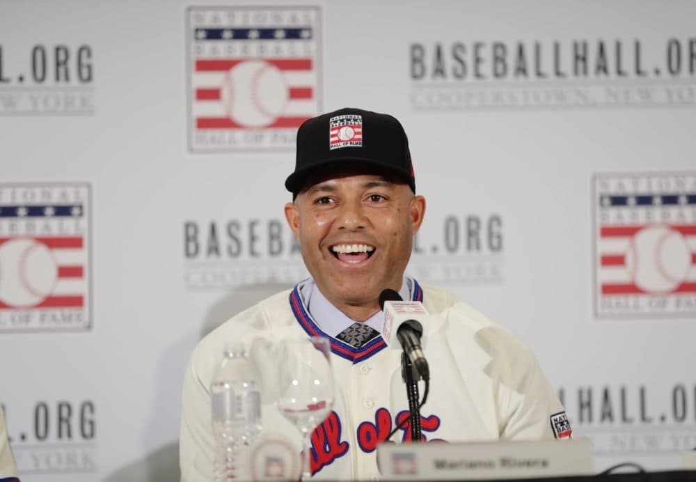 Baseball Hall of Fame inductee Mariano Rivera speaks at a news conference on Wednesday in New York. (Frank Franklin II/AP)