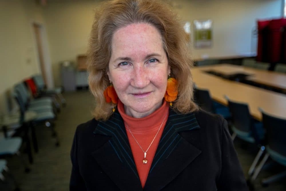 Katherine Newman, author of "Downhill From Here: Retirement Insecurity in the Age of Inequality" and interim chancellor of UMass Boston.(Jesse Costa/WBUR)
