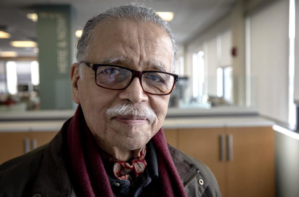 Melvin Miller, publisher and editor of The Bay State Banner (Robin Lubbock/WBUR)