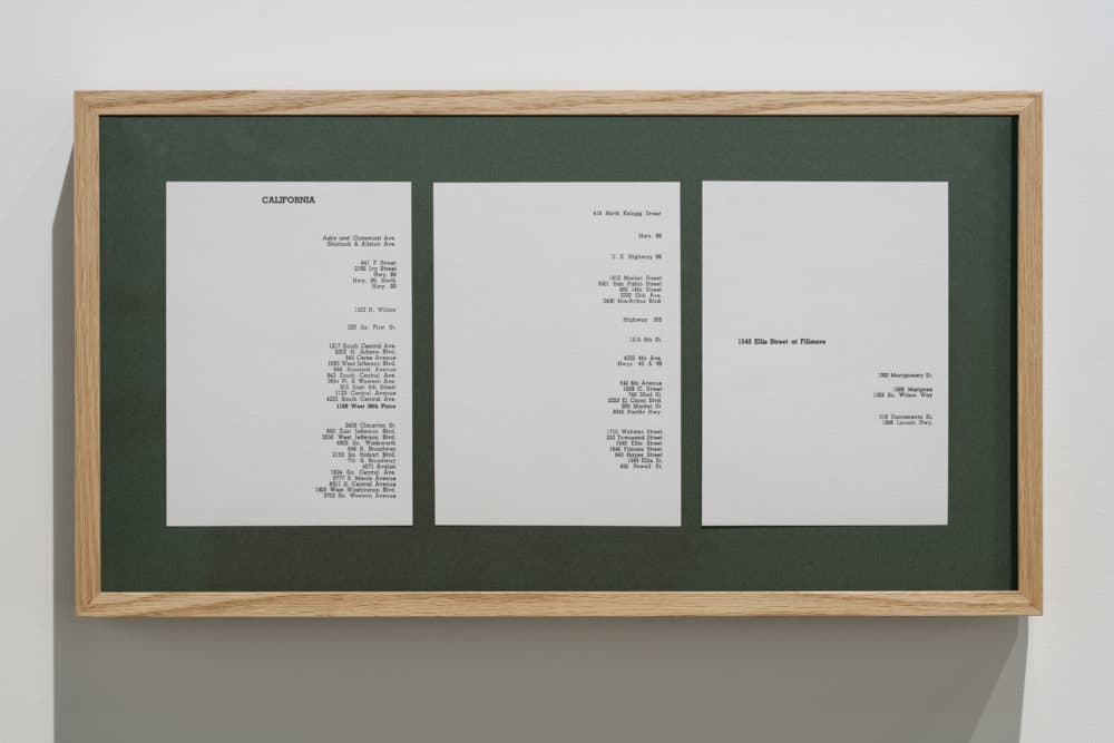 Kapwani Kiwanga's "Greenbook" installed at MIT. (Courtesy Peter Harris Studio)