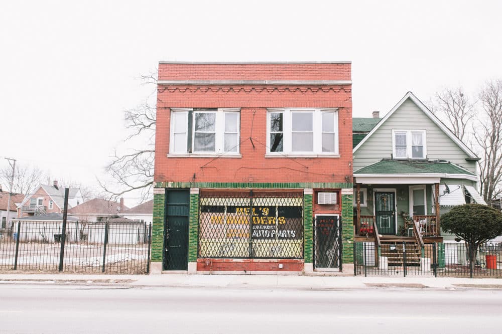 A view of the Auburn-Gresham neighborhood on Chicago's South Side. The city's black population is on track to shrink to 665,000 by 2030 — down from a peak of about 1.2 million, according to the Urban Institute. (Danielle Scruggs for Here & Now)