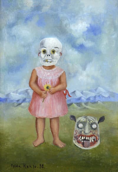 "Girl With Death Mask," by Frida Kahlo. (Courtesy, Museum of Fine Arts, Boston)
