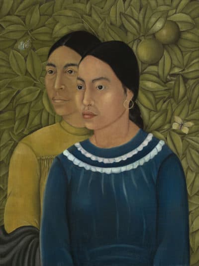 "Dos Mujeres," painted in 1928 by Frida Kahlo. (Courtesy Museum of Fine Arts)