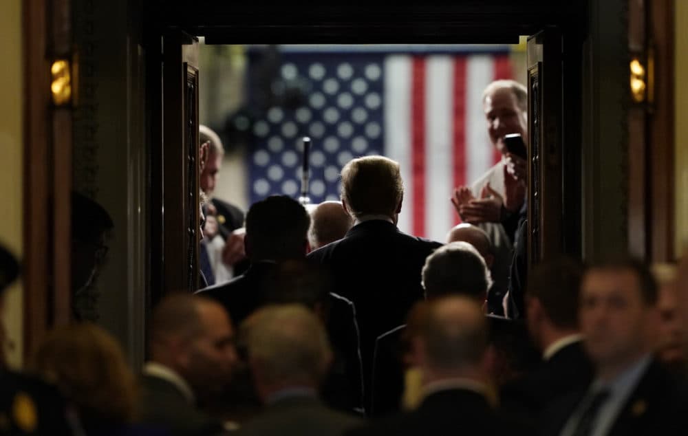 President Donald Trump arrives to deliver his State of the Union address to a joint session of Congress on Capitol Hill in Washington, Tuesday, Feb. 5, 2019. (Carolyn Kaster/AP)