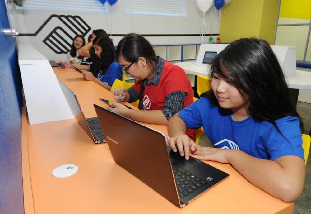 Boys & Girls Clubs of West San Gabriel Valley opens a state-of-the-art "Tween Tech Center" to spark kids' interest in science, technology, engineering and math (STEM) and prepare young people for 21st century success Friday, Dec. 11, 2015 in Monterey Park, Calif. (Carlos Delgado/AP Images for Samsung)