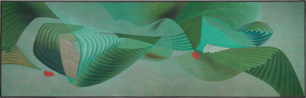 Herbert Bayer's "Verdure," painted with oil on canvas in 1950. (Courtesy Harvard Art Museums)