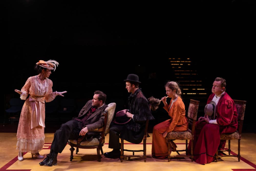 Vaishnavi Sharma, Eric Tucker, James Patrick Nelson, Grace Bernardo and Edmund Lewis in "Bedlam's Pygmalion." (Courtesy Nile Scott Studios)
