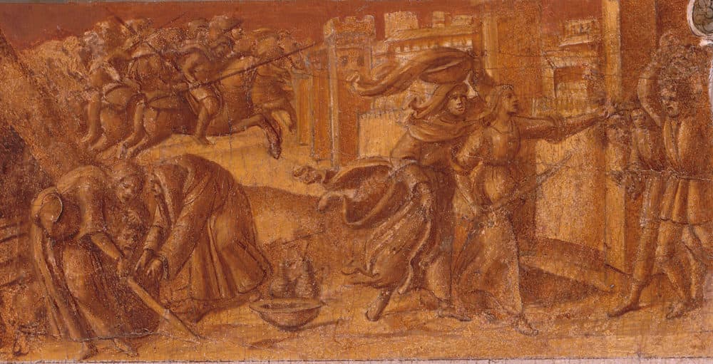 A closeup of the frieze in Botticelli's "The Story of Lucretia." (Courtesy Isabella Stewart Gardner Museum, Boston)