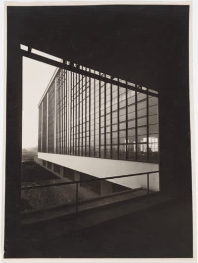 Lucia Moholy's photograph of Walter Gropius' "Bauhaus Building, Dessau," created in 1926. (Courtesy Harvard Art Museums)