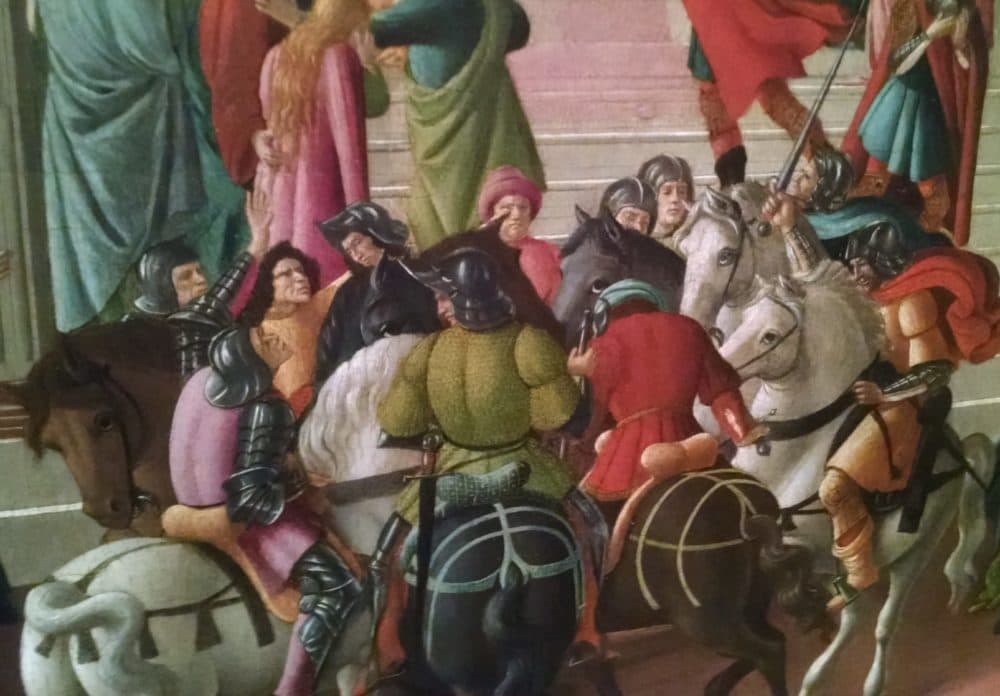 A close up of the steeds in "The Story of Virginia." (Lloyd Schwartz for WBUR)
