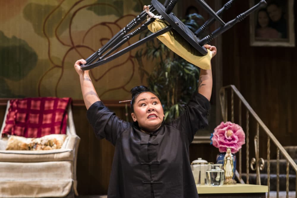 Sara Porkalob in "Dragon Lady." (Courtesy Robert Wade/Intiman Theatre)