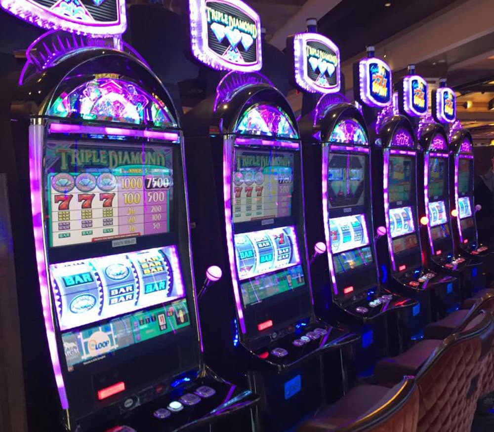 Slot machines at the MGM casino in Springfield, Massachusetts. (Karen Brown/NEPR)