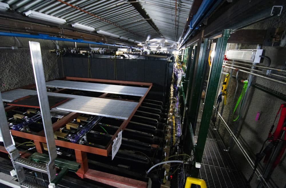 Most of Fermilab’s neutrino experiments have to be done deep underground to filter out background radiation from cosmic rays at the surface. (Chris Bentley/Here & Now)
