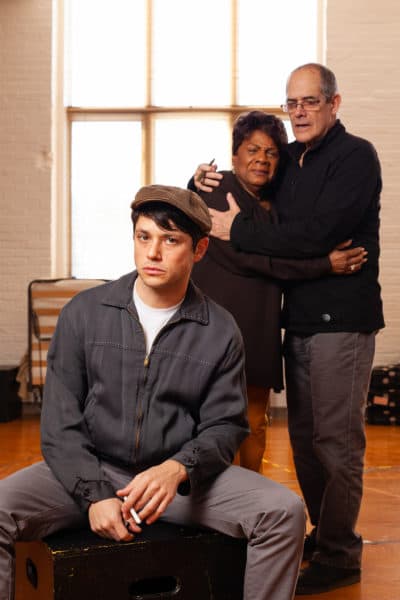 Raviv Ullman, Tina Fabrique and Joel Colodner in Merrimack Repertory Theatre's "The Haunted Life." (Courtesy Meghan Moore)