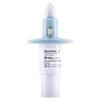 This photo provided by Janssen Global Services shows Spravato nasal spray. Spravato, a mind-altering medication related to the club drug Special K, won U.S. approval Tuesday, March 5, 2019, for patients with hard-to-treat depression, the first in a series of long-overlooked substances being reconsidered for severe forms of mental illness. (Janssen Global Services via AP)