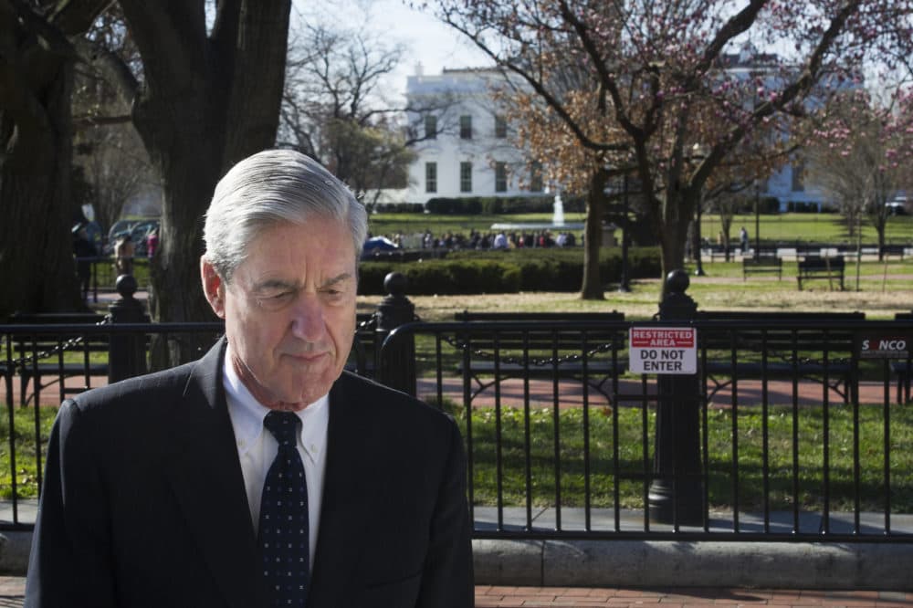 Special Counsel Robert Mueller walks past the White House after attending services at St. John's Episcopal Church, in Washington, Sunday, March 24, 2019. (Cliff Owen/AP)