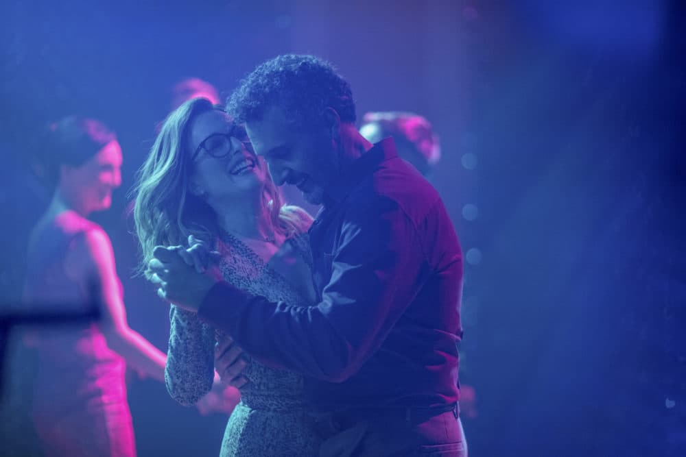 Julianne Moore as Gloria and John Turturro as Arnold in "Gloria Bell." (Courtesy of Hilary Bronwyn Gayle/A24)