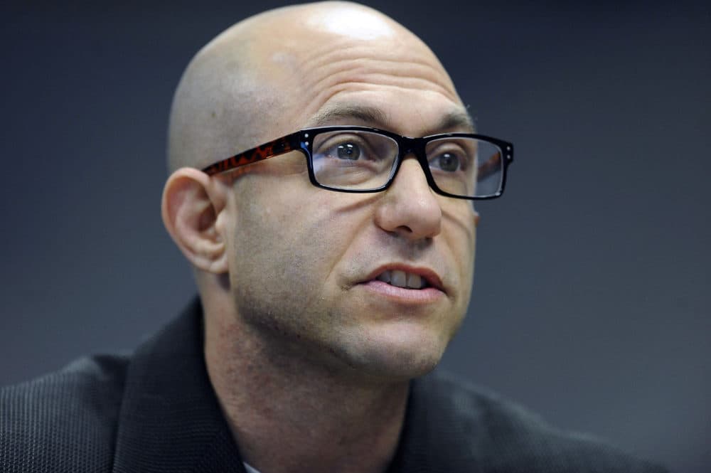 Jeremy Richman, father of Sandy Hook Elementary school shooting victim Avielle Richman, in Newtown, Conn. Nov. 14, 2014. Richman was found dead from suicide early Monday, March 25, 2019, at the town hall in Newtown, where he had an office. (Jessica Hill/AP)